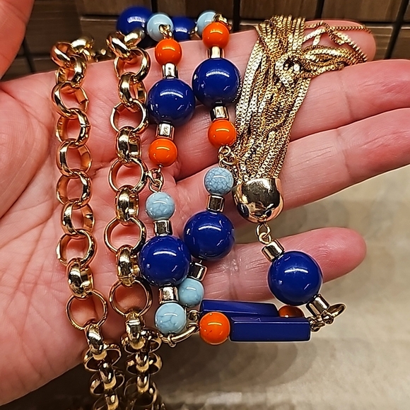 Talbots Long Goldtone Colorful Tassel Necklace ๐ฟ - Picture 4 of 4